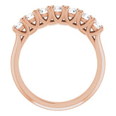 14K Rose 3/4 CTW Natural Diamond Anniversary Band