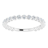 14K White 3/4 CTW Natural Diamond Anniversary Band