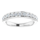 14K White 5/8 CTW Natural Diamond Anniversary Band