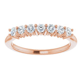 14K Rose 3/8 CTW Natural Diamond Anniversary Band