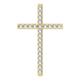 14K Yellow 1/2 CTW Natural Diamond Cross Pendant