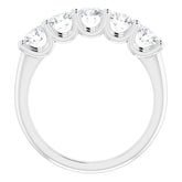 14K White 1 1/3 CTW Natural Diamond Anniversary Band