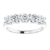 Platinum 1 CTW Natural Diamond Anniversary Band