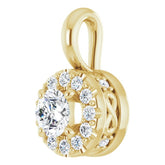 14K Yellow Gold 3/8 CTW Natural Diamond Pendant