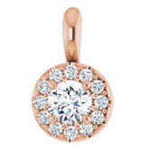 14K Rose Gold 3/8 CTW Natural Diamond Pendant