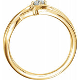 14K Yellow 1/2 CT Natural Diamond Ring