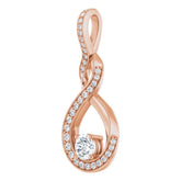 14K Rose Gold 3/8 CTW Natural Diamond Pendant