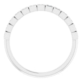 Platinum 1/6 CTW Natural Diamond Anniversary Band