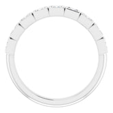 Platinum 5/8 CTW Natural Diamond Anniversary Band