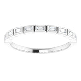 Platinum 1/6 CTW Natural Diamond Anniversary Band