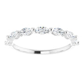 Platinum 1/2 CTW Natural Diamond Anniversary Band