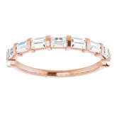 14K Rose 3/4 CTW Natual Diamond Anniversary Band