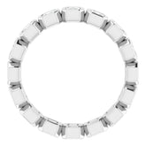 14K White 9/10 CTW Natural Diamond Eternity Band Size 7