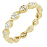 14K Yellow 1/2 CTW Natural Diamond Eternity Band Size 7