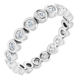 14K White 3/8 CTW Natural Diamond Eternity Band Size 7