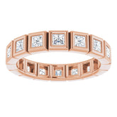 14K Rose 9/10 CTW Natural Diamond Eternity Band Size 7