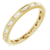 14K Yellow 1/3 CTW Natural Diamond Eternity Band Size 7