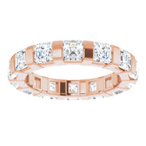 14K Rose 2 1/2 CTW Natural Diamond Eternity Band Size 7