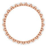 14K Rose 3/4 CTW Natural Diamond Eternity Band Size 7