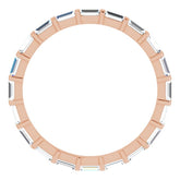 14K Rose 3/8 CTW Natural Diamond Eternity Band Size 7