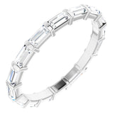 14K White 5/8 CTW Natural Diamond Eternity Band Size 7