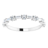 Platinum 1/2 CTW Natural Diamond Anniversary Band