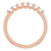 14K Rose 3/8 CTW Natural Diamond Anniversary Band