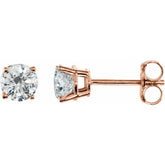 14K Rose Gold 1 1/2 CTW Natural Diamond Earrings