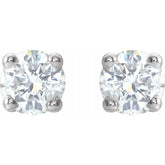 14K White 1/5 CTW Natural Diamond Earrings