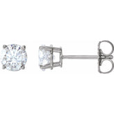 14K White 1 CTW Natural Diamond Earrings