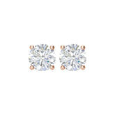 14K Rose 2 CTW Natural Diamond Earrings