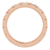 14K Rose 7/8 cTW Natural Diamond Eternity Band Size 5