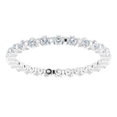 14K White 1/2 CTW Natural Diamond Eternity Band Size 5
