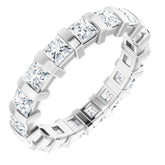 14K White 2 3/8 CTW Natural Diamond Eternity Band Size 5