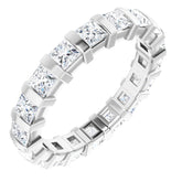 14K White 1 5/8 CTW Natural Diamond Eternity Band Size 5