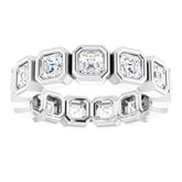 14K White 2 CTW Natural Diamond Eternity Band Size 5