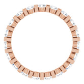 14K Rose 9/10 CTW Natural Diamond Eternity Band Size 5