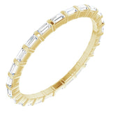 14K Yellow 1/3 CTW Natural Diamond Eternity Band Size 5