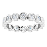 14K White 3/4 CTW Natural Diamond Eternity Band Size 5