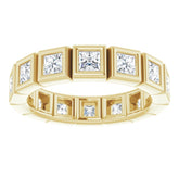 14K Yellow 1 1/3 CTW Natural Diamond Eternity Band Size 5