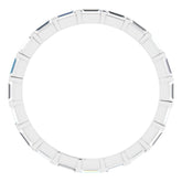 14K White 3/8 CTW Natural Diamond Eternity Band Size 5