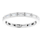 14K White 1/3 CTW Natural Diamond Eternity Band Size 6