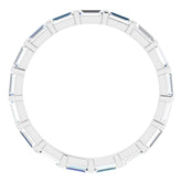 14K White 5/8 CTW Natural Diamond Eternity Band Size 6