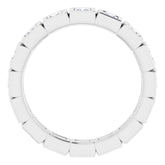 14K White 1 1/8 CTW Natural Diamond Eternity Band Size 6