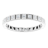 14K White 1/3 CTW Natural Diamond Eternity Band Size 6