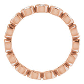 14K Rose 9/10 CTW Natural Diamond Eternity Band Size 6