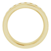 14K Yellow 1 3/8 CTW Natural Diamond Band