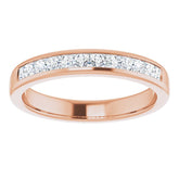 14K Rose 3/4 CTW Natural Diamond Band