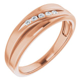 14K Rose 1/10 CTW Natural Diamond Band