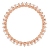 14K Rose 5/8 CTW Natural Diamond Eternity Band